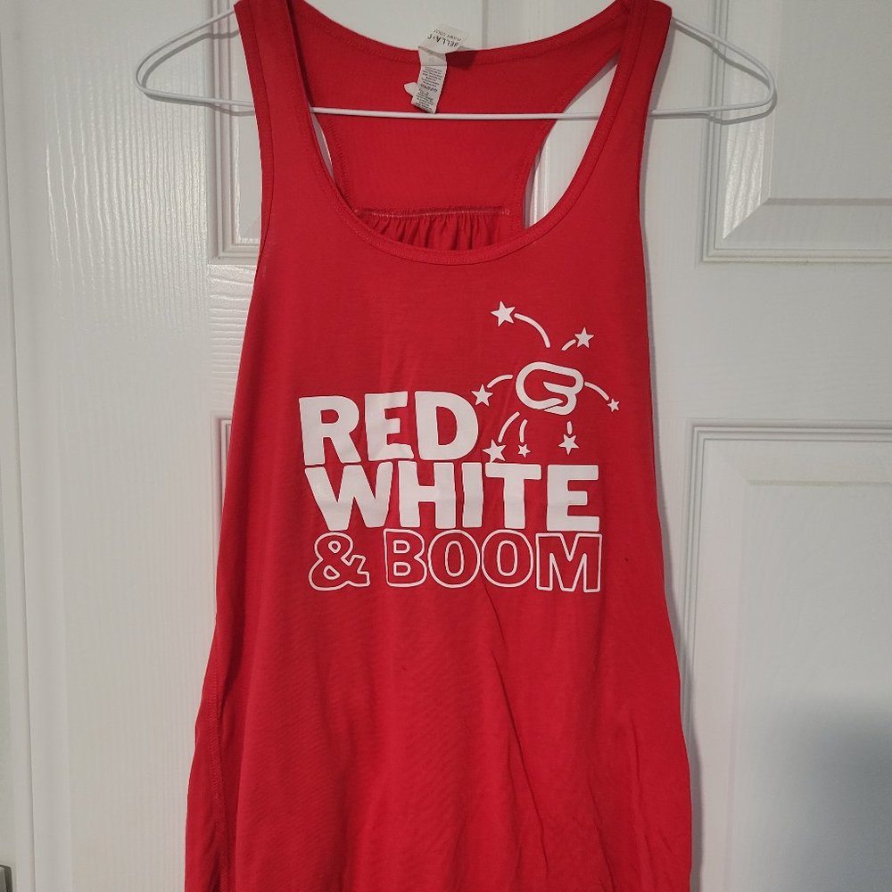 Cyclebar Red, White, and Boom Red Tank | Bella Canvas | Size L